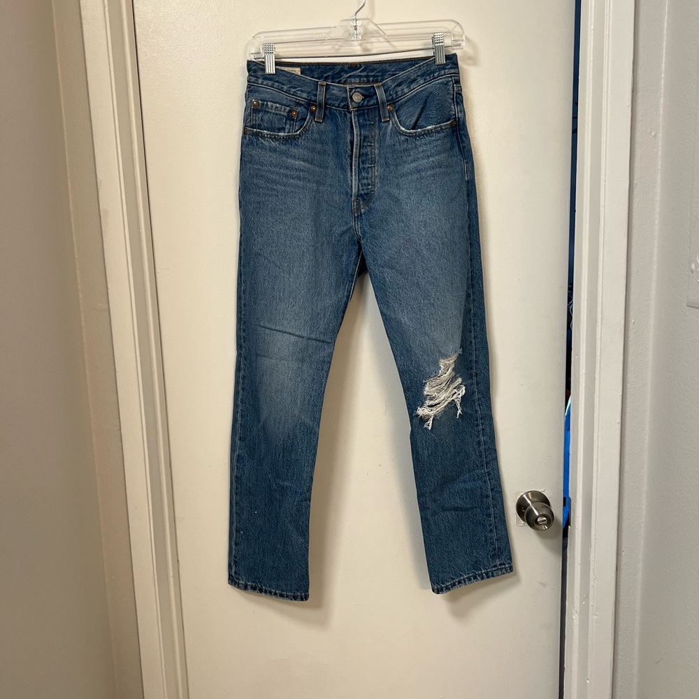 Levi's Blue Distressed Men's Jeans